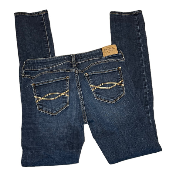 Abercrombie Fitch Jeans Womens Size 2 Inseam 36.5 Skinny Dark Wash Denim - Picture 5 of 8
